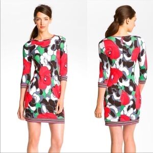 Trina Turk Indio Poppies Floral Jersey Shift Dress Sz 6 EUC